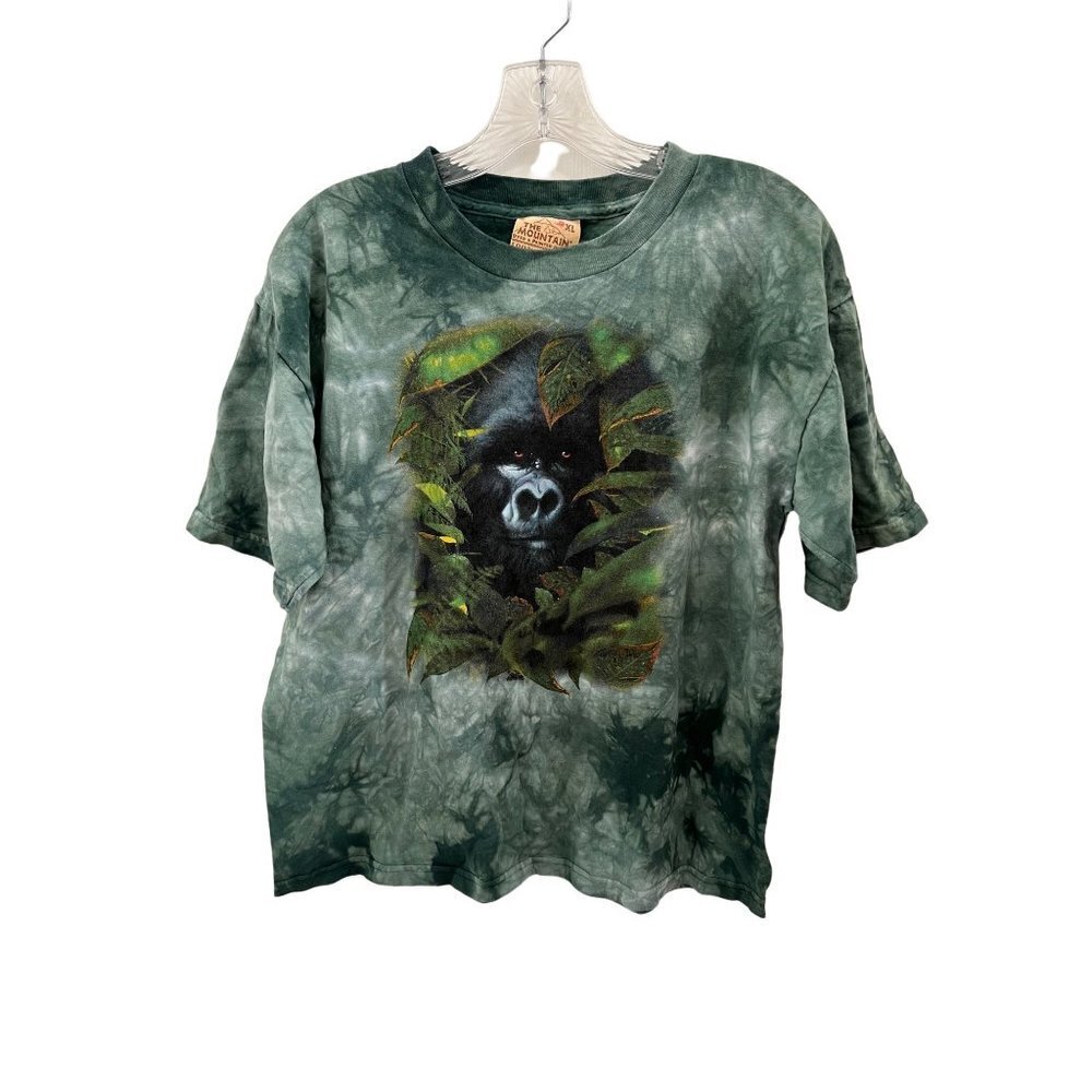 The Mountain Gorilla Cropped Graphic T-shirt Size XL Green
